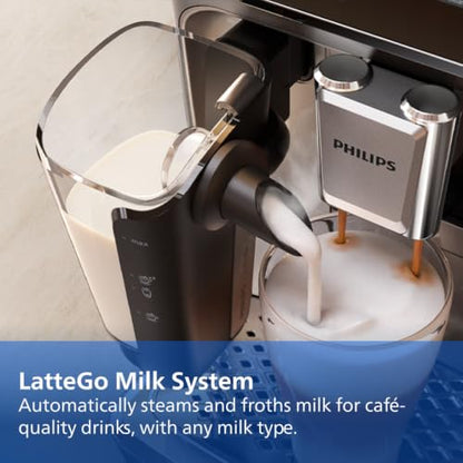 Philips 4400 Series Fully Automatic Espresso Machine, LatteGo Milk System