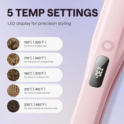 Wavytalk Steam Hair Straightener, Steam Sesh Flat Iron with Detachable Comb