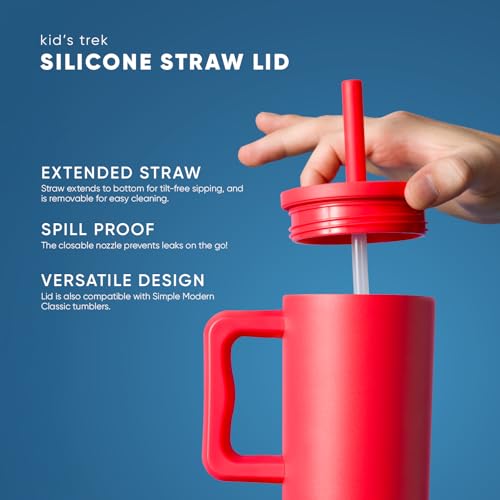 Simple Modern Kids Tumbler with Straw & Handle | 24oz | Blue