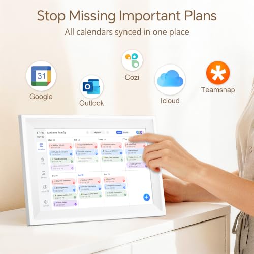 Telonixium Smart Digital Calendar 10.1 Inch Touch Screen Digital Calendar