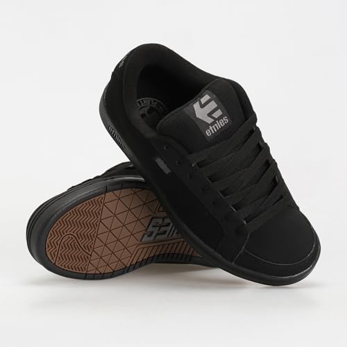 Etnies Kingpin - Classic Skate Heritage Fashion Style with on-Trend Puffy Look, Reinforced Cupsole - Black/Black - 10