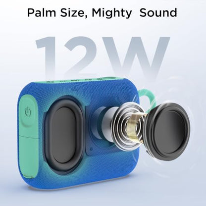 BUGANI Rove Go 5 Portable Bluetooth Speaker, IP67 Dust & Waterproof Blue