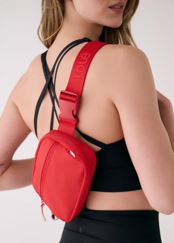 Lolë Jamie Belt Bag | Small Crossbody Bags for Women | Travel Essentials for Women | Fanny Packs for Women | Adjustable Strap, Poppy
