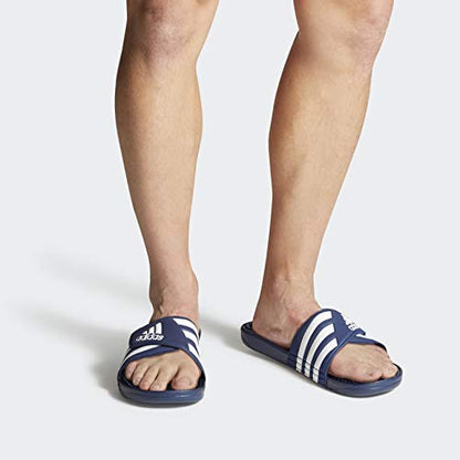 adidas Unisex-Adult Adissage, Dark Blue/White/Dark Blue