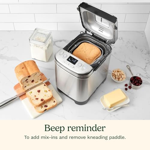 Cuisinart Bread Maker Machine, Stainless Steel, 12 Programs, Up to 2 lbs