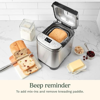 Cuisinart Bread Maker Machine, Stainless Steel, 12 Programs, Up to 2 lbs
