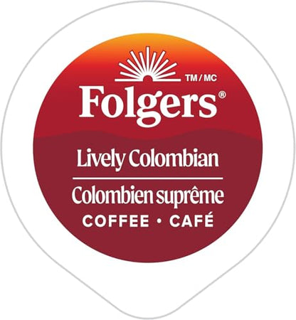 Folgers Lively Colombian One Cup Coffee Pods, 30 Count (Pack of 1)