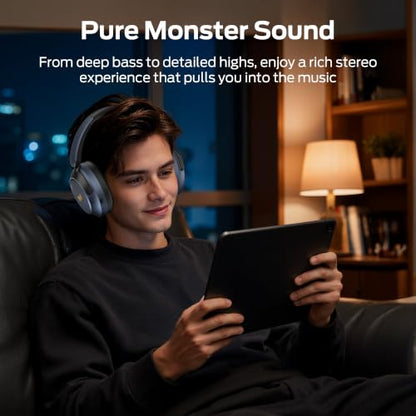 Monster Harmonic N20 Active Noise Cancelling Headphones, Wireless Bluetooth