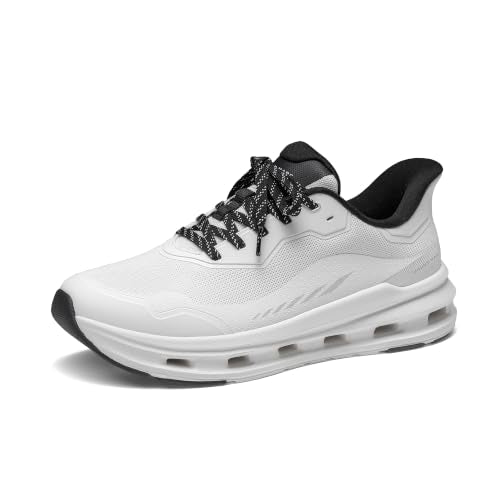 Bruno Marc Men's Fashion Sneakers - Classic Comfort,White/Black,10