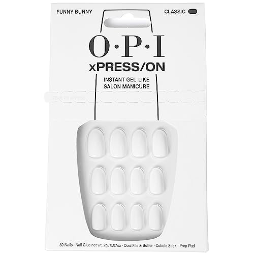 OPI xPRESS/ON Funny Bunny | Soft White Short Round Press On Nails