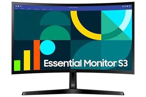 Samsung 24-inch FHD Black Curved Screen Monitor with 100 Hz Refresh Rate, Game Mode, Eye Saver Mode - (LS24D368GANXZA) [Canada Version]