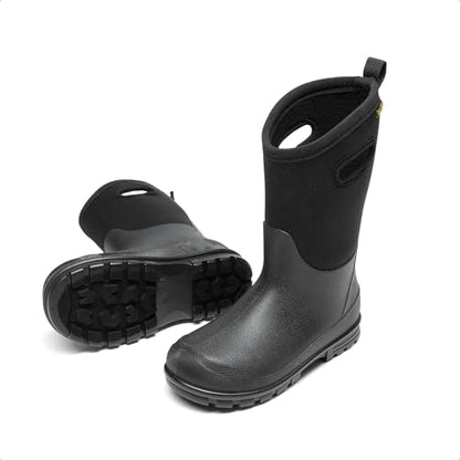 DREAM PAIRS Kids Boys Winter Snow Rain Boots,Black,3 Little Kid