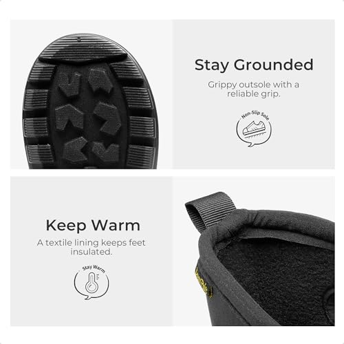 DREAM PAIRS Kids Boys Winter Snow Rain Boots,Black,3 Little Kid