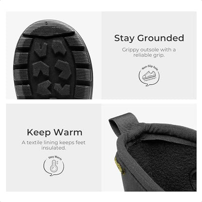 DREAM PAIRS Kids Boys Winter Snow Rain Boots,Black,3 Little Kid