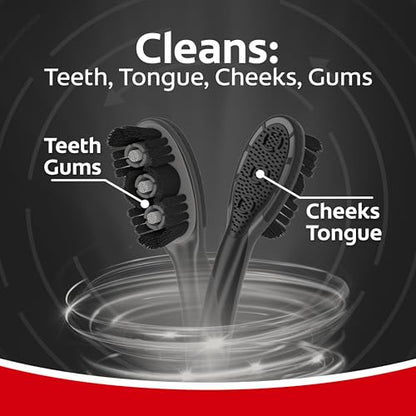 Colgate 360 Charcoal Sonic Powered Vibrating Toothbrush - Extra Soft Circular Bristle for Adults, Ideal for Gentle Cleaning, 1 Count