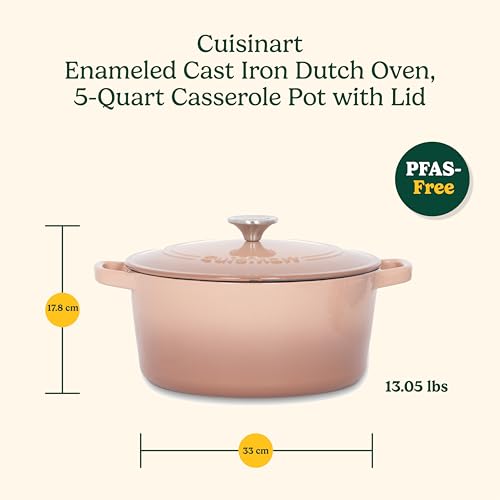 Cuisinart Enameled Cast Iron Dutch Oven, 5-Quart, CI650-25GMC