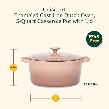Cuisinart Enameled Cast Iron Dutch Oven, 5-Quart, CI650-25GMC