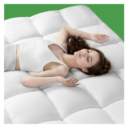 Queen Mattress Topper, Extra Thick Mattress Pad for Back Pain Relief, White