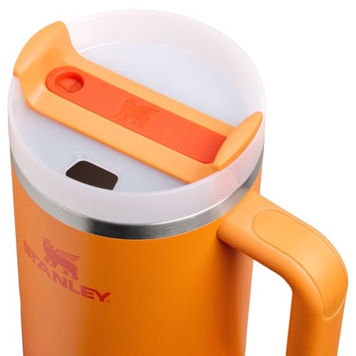STANLEY Quencher H2.0 Tumbler with Handle and Straw 40 oz | Flowstate 3-Position Lid | Cup Holder Compatible for Travel | Insulated Stainless Steel Cup | BPA-Free | Goldenrod Coral