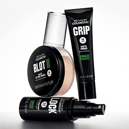 Revlon ColorStay Grip Primer, Mattifying, Blurring & Oil Absorbing Face Makeup, Absorb Sebum, Blurs Imperfections and Reduces Pore Appearance, 1 fl oz/ 30ml