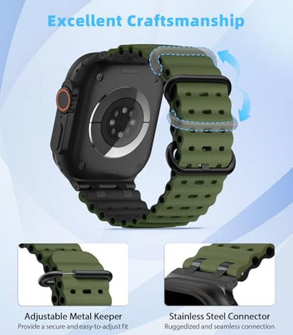 MoKo Upgraded Ocean Band Compatible with Apple Watch 42/44/45/46/49mm