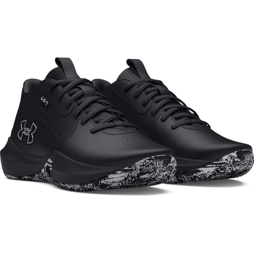 Under Armour Unisex-Adult Lockdown 7 Sneaker, (003) Black/Black/Metallic Silver, 12 Women/10.5 Men