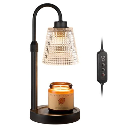 Candle Warmer Lamp with Timer Home Decor Birthday Gifts for Women | Dimmable Candle Warmer for Jar Candles, Height Adjustable Wax Warmer,Halloween Decorations House Warming Gifts New Home