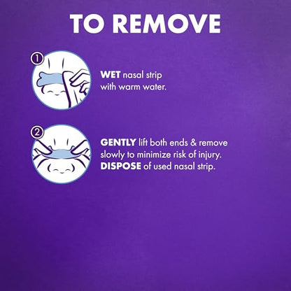 Vicks ZzzQuil Nasal Strips, Clear Nasal Strips, Relieves Nighttime Nasal Congestion, Contoured, Reduces Nasal Congestion For Less Snoring and Better Sleep, 26 Count