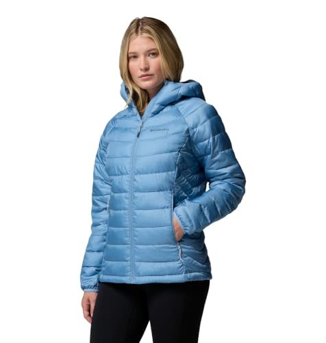 Columbia Women's Powder Lite II Hooded Jacket, Rainy Day Ripstop, Medium