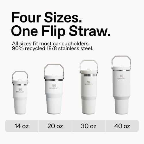 STANLEY IceFlow 2.0 Flip Straw Tumbler with Handle 20 oz | Twist On Lid and Flip Up Straw | Leakproof Water Bottle | Insulated Stainless Steel | BPA-Free | Spring Green