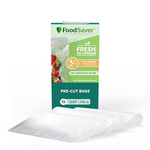FoodSaver Quart Vacuum Sealer Bags, 946 mL, 19 Count