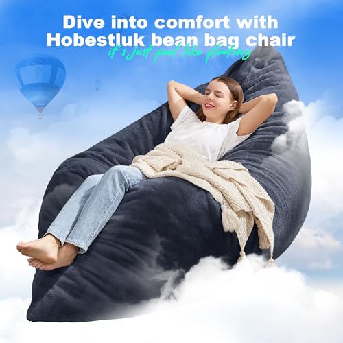 Hobestluk Adult Bean Bag Chair 3 in 1 Convertible Large Bean Bag Sofa