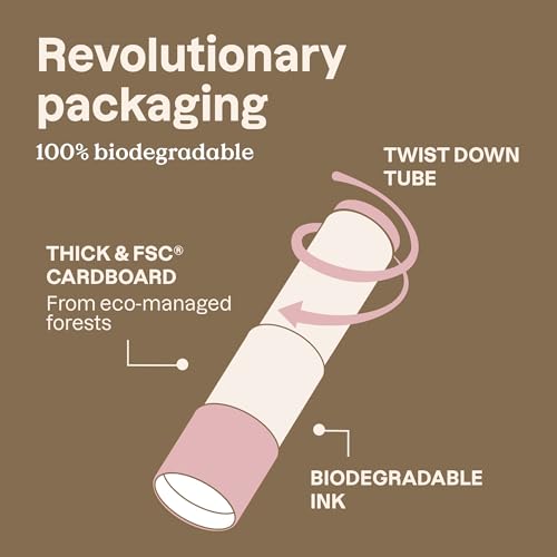 ATTITUDE Oceanly Sheer Lip Gloss Stick, Made in Canada, EWG Verified, Titanium Dioxide-Free, Vegan Makeup & Beauty, Plastic-Free, Ginger, 3.4 grams
