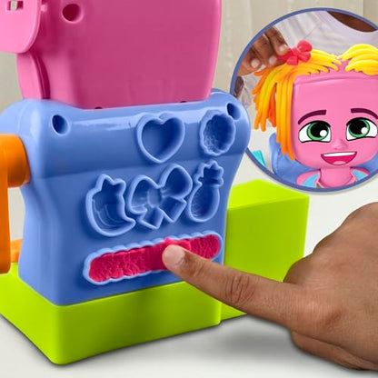 Play-Doh Hair Stylin' Salon Playset with 6 Cans, Pretend Play Toys for Girls and Boys Ages 3 and Up