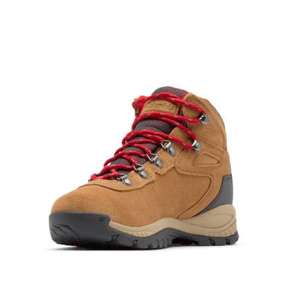 Columbia Womens Newton Ridge Plus Waterproof Amped, Elk/Mountain Red, 11