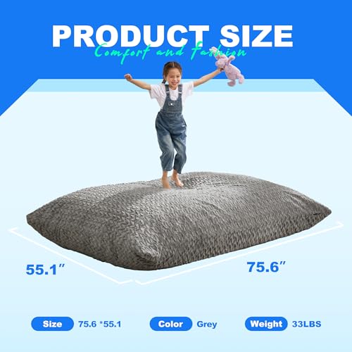 Hobestluk Adult Bean Bag Chair 3 in 1 Convertible Large Bean Bag Sofa