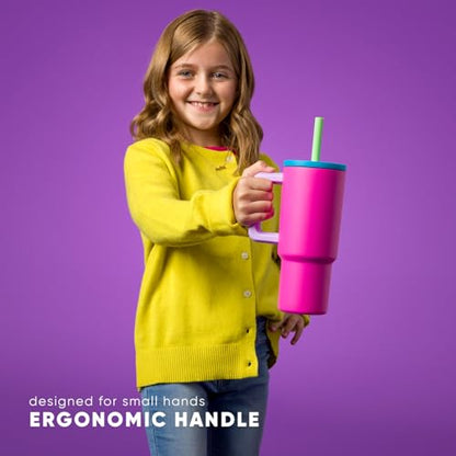 Simple Modern Kids Tumbler with Straw & Handle | 24oz | Blue