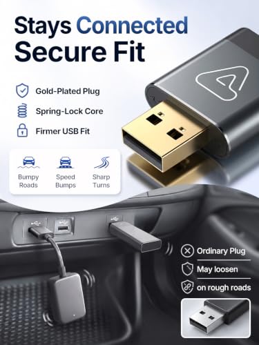 Wireless CarPlay & Android Auto Dongle for Digital Media Receivers