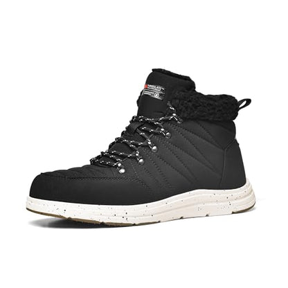 Bruno Marc Mens Winter Boots Snow Boots,Black,12
