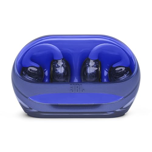 JBL Soundgear Clips - True Wireless Open-Ear Headphones, Dynamic Sound with Bass Boost, All-Day Comfort, 4-mic Crisp, Clear Calls 2.0 with AI-Trained Algorithm, IP54 Water and Dust Resistant (Blue)