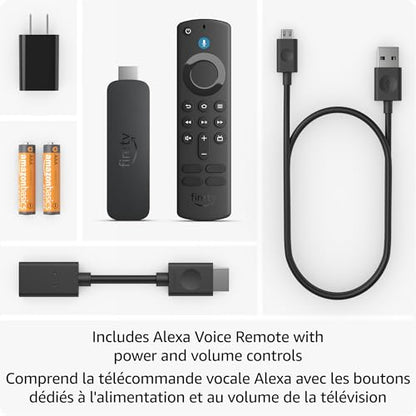 Amazon Fire TV Stick 4K Plus, streaming device, hundreds of thousands of movies and TV episodes, supports Wi-Fi 6, watch free & live TV, find shows faster with Alexa+