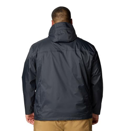 Columbia Men's Watertight II Waterproof Rain Jacket, Black, Large