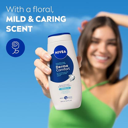 NIVEA Derma Comfort Gel Douche, Acide Hyaluronique & Provitamine B5, 500ml
