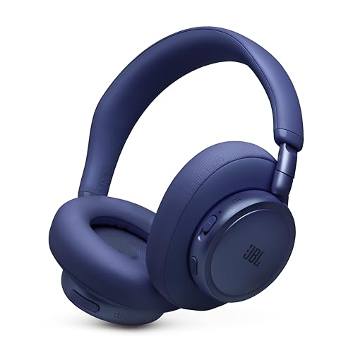 JBL Live 780NC - Wireless Over-Ear Noise Cancelling Headphones, Adaptive Noise Cancelling, Bluetooth, Foldable, 40mm Dynamic Driver - Blue