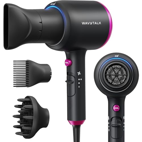 Wavytalk Hair Dryer with Diffuser, Blown Away Ionic Blow Dryer