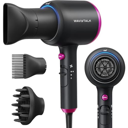 Wavytalk Hair Dryer with Diffuser, Blown Away Ionic Blow Dryer