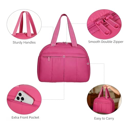 Codcey Reusable Quilted Puffer Insulated Lunch Bag Lunch Box Women
