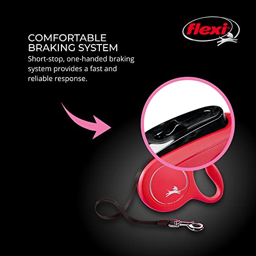 Flexi 25210755: Classic Retractable Tape Dog Leash, Red Xs 26 Lbs 10Ft