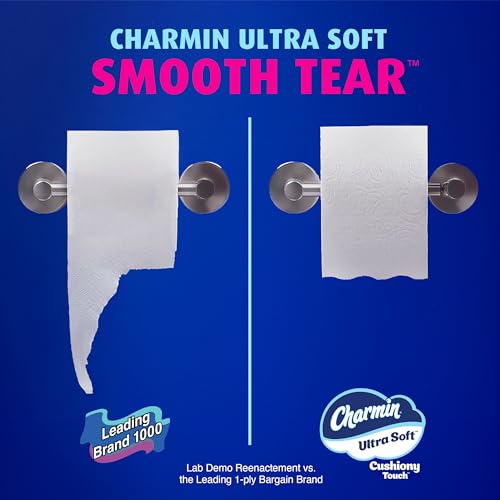 Charmin Toilet Paper Ultra Soft Cushiony Touch, 12 Family Mega XL Rolls = 84 Regular Rolls