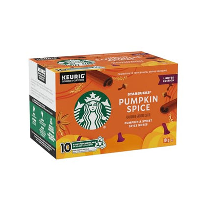 STARBUCKS Pumpkin Spice Flavoured Ground Coffee K-Cup Pods, 104 g